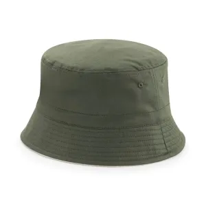 Beechfield Obojstranný bavlnený klobúk - Olivová / stone | L/XL