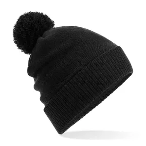 Beechfield Vodoodolná zimná čiapka s brmbolcom Snowstar - Čierna #8163688