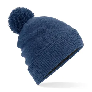 Beechfield Vodoodolná zimná čiapka s brmbolcom Snowstar - Oceľovo modrá #1404648