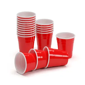 BeerCup Nadal, červené poháre na šoty, 2 oz, 50ml, poháre na alkohol, znovu použiteľné, robustné #1426433