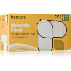 BeeSure Naturals Cloud White nitrilové nepudrované rukavice veľkosť L 2x150 ks