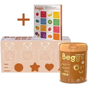 Beggs 4 dojčenské mlieko 2,4 kg (3× 800 g), kreatívny box s darčekom #8588049