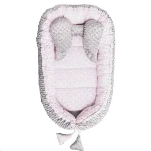 BELISIMA - Hniezdočko pre bábätko Minky Sweet Baby  ružové