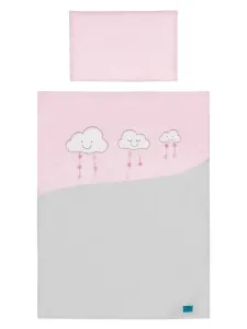 Belisima 6-dielne posteľné obliečky Obláčiky 100/135 ružové 6 ks
