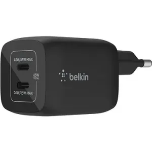 Belkin Boost Charge 65W PD PPS Dual USB-C GaN Charger Universal, Black #9390422