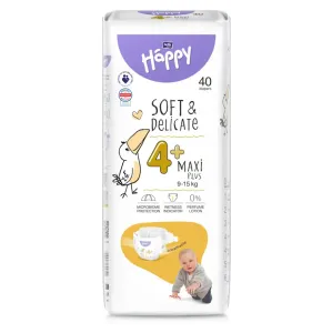 BELLA Baby Happy Soft&Delicate Size 4+ Maxi Plus jednorazové plienky 9-15 kg 40 ks
