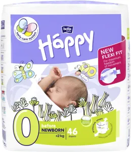 BELLA HAPPY Before Newborn 0 (do 2 kg) 46 ks – jednorazové plienky