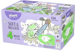 2x BELLA HAPPY Baby Plienky jednorazové Maxi Box 8-14 kg 62 ks