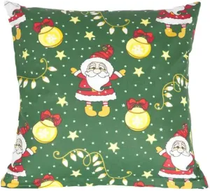 Bellatex Obliečka na vankúšik Vianočný motív zelená, 45 x 45 cm