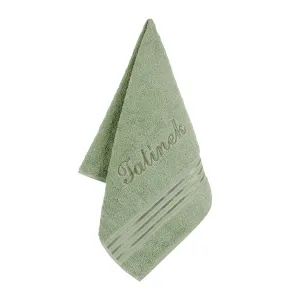BELLATEX s.r.o. Froté uterák 50 × 100 Linie L/720 zelený s výšivkou „Tatínek“