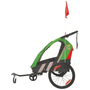 Trailblazer detský kombinovaný vozík za bicykel + kočík pre 2 deti – zelený
