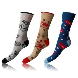 Bellinda 
CRAZY SOCKS 3x - Zábavné crazy ponožky 3 páry - modrá - biela - červená #9224745