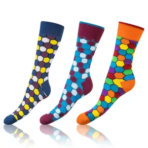 Bellinda 
CRAZY SOCKS 3x - Zábavné crazy ponožky 3 páry - žltá - modrá - zelená #5736647