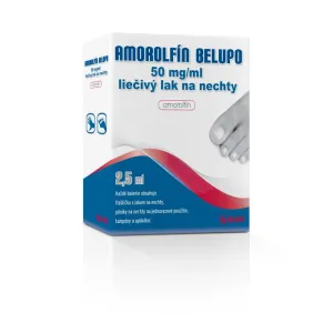 AMOROLFÍN BELUPO 50 mg/ml liečivý lak na nechty lum (fľ.skl.jantárová+30 pilník.+30 tamp.+10 aplikátorov) 1x2,5 ml