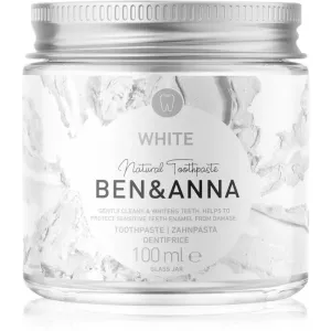 BEN&ANNA Natural Toothpaste White zubná pasta v sklenenej dóze s bieliacim účinkom 100 ml