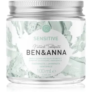 BEN&ANNA Natural Toothpaste Sensitive zubná pasta v sklenenej dóze pre citlivé zuby 100 ml