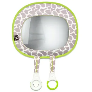 BENBAT - Zrkadlo detské do auta s praktickými úchytmi na hračky, žirafka 0m+
