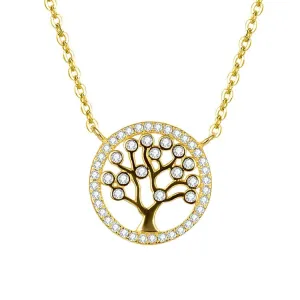 Beneto Pozlátený strieborný náhrdelník so stromom života AGS360 / 47-GOLD