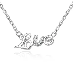 Beneto Strieborný náhrdelník Love AGS271/48