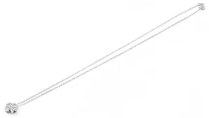 Beneto Strieborný náhrdelník Štvorlístok so zirkónmi AAGS162/45 (retiazka, prívesok)