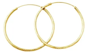Beneto Luxusné pozlátené náušnice kruhy zo striebra AGUC1240 / N-GOLD 5,5 cm