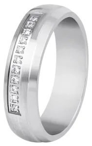 Beneto Dámsky prsteň z ocele s kryštálmi SPD03 50 mm