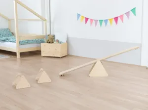 Benlemi Montessori balanční set pre deti TRIΔNGLES Zvoľte farbu: Nelakovaná