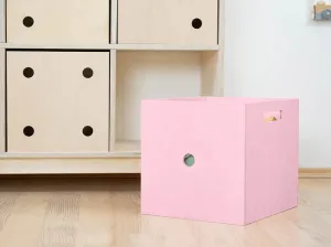Benlemi Drevený úložný box DICE s číslami v štýle hracej kocky Zvoľte farbu: Ružová, Varianta: Jednotka