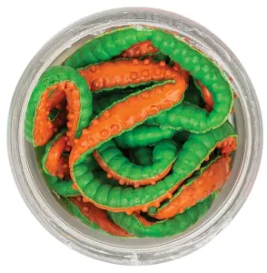 Berkley gumová nástraha powerbait power honey worm 2,5 cm 55 ks green orange