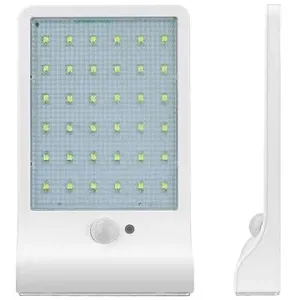 LEDSolar 36 nástenná lampa s vysunutím, biela, so senzorom, bezdrôtová, 2,5 W, studená farba