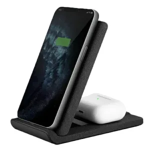 UNIQ Wireless Charger Vertex Duo 2in1 15W Fast charge charcoal grey