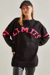 Bianco Lucci Women's Oversize Printed Knitwear Sweater