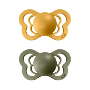 Couture ortodontický cumlík z prírodného kaučuku 2 ks - veľkosť 1 Honey Bee/Olive | BIBS