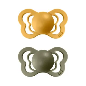 Couture ortodontický cumlík zo silikónu 2 ks - veľkosť 1 Honey Bee/Olive | BIBS