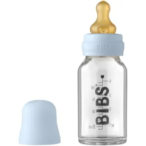 BIBS Baby Glass Bottle 110 ml dojčenská fľaša Baby Blue 110 ml