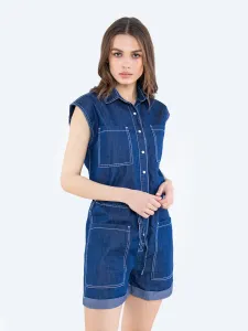 Big Star Woman's Overall Trousers 115618  Denim-465 #684336