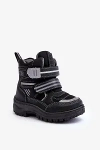Children's Velcro Insulated Shoes Black Big Star #8352529