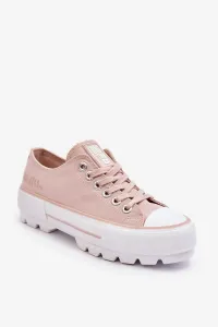 Fabric Sneakers on Big Star LL274151 Nude #6215416