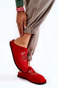 Home slippers Big Star KK276017 Red-Beige #5351514