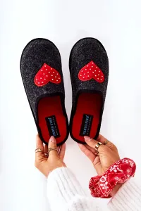 Household slippers Panto Fino II267009 Black-Red #6063874