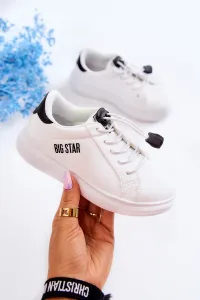 Kids Classic Big Star Sneakers - White/Black