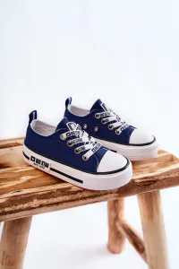 Kids fabric sneakers BIG STAR KK374070 navy blue
