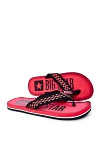 Men's Slippers Flip-Fops Big Star HH174811 Red #7668136