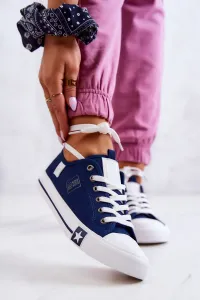 Women's classic Big Star Sneakers - dark blue #4849405