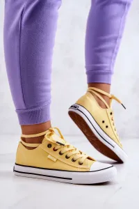Women's Classic Sneakers Big Star - yellow #5100792