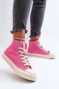 Women's High Sneakers Big Star Pink #9501007