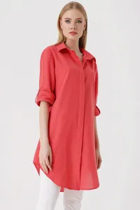 Bigdart 5885 Long Linen Shirts - Pomegranate