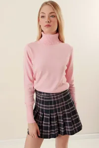 Bigdart 15747 Turtleneck Knitwear Sweater - Pink