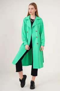 Bigdart 5853 Double Breasted Collar Trench Coat - Green #7608705