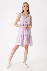 Bigdart 2385 štvorcový výstrih letné šaty - fialová